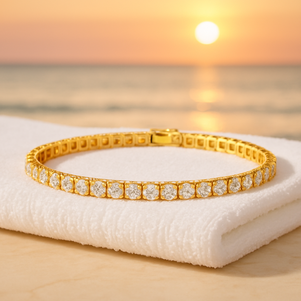 Sparkl365 Moissanite™ FOREVER SPARKLING Tennis Bracelet [18K White Gold OR Gold over Silver S925] - Image 4