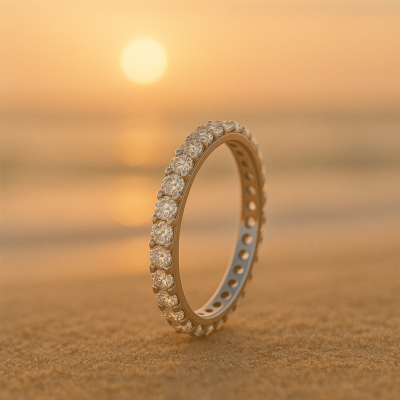 Sparkl365 Moissanite Eliza Luxury Ring in Silver