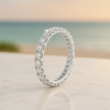 Moissanite eternity band in white gold by Sparkl365 – ISLAS