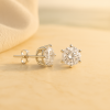 Moissanite stud earrings in white gold by Sparkl365 – CELESTE