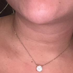Sparkl365 Moissanite™ CLAIR de LUNE Pendant Necklace [18K White Gold over Silver S925]