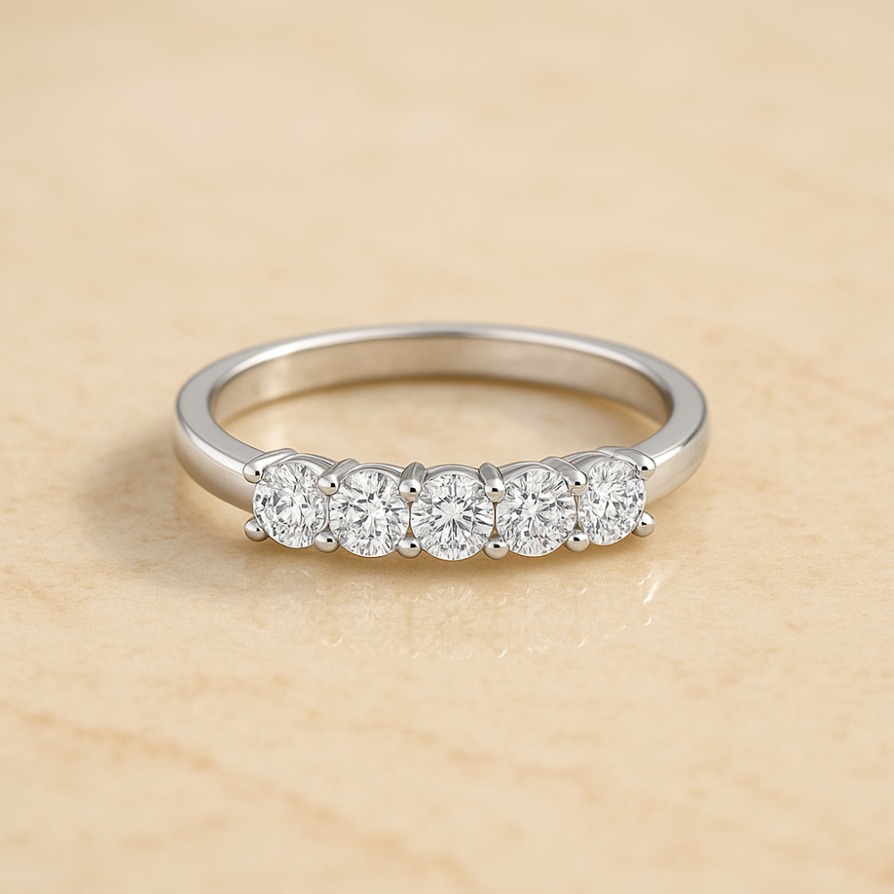 ive-stone moissanite ring in white gold by Sparkl365 – 5-ÉTOILES