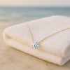 Moissanite pendant necklace in gold by Sparkl365 – CLAIR de LUNE
