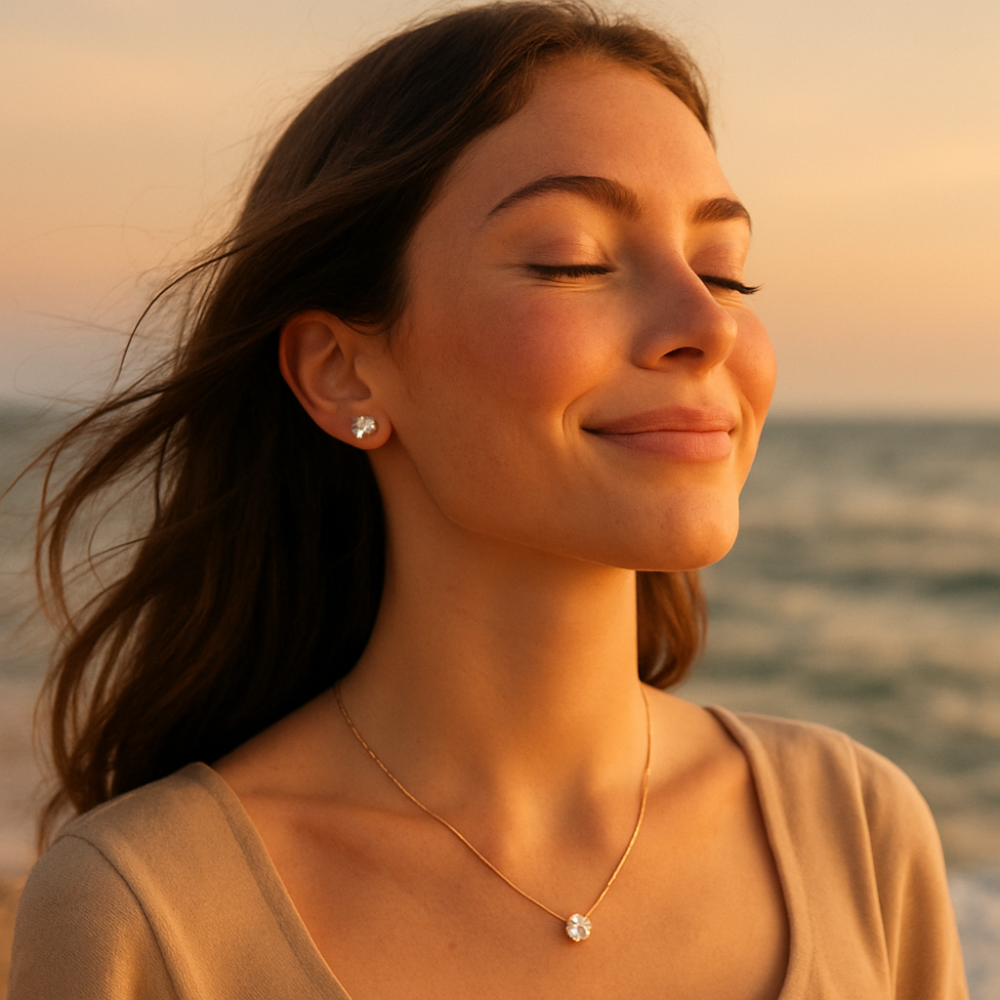 Sparkl365 Moissanite™ CLAIR de LUNE Pendant Necklace [18K Gold over Silver S925] - Image 3