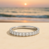 Moissanite half eternity band in white gold by Sparkl365 – MARIS